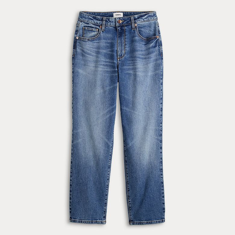 Women's Sonoma Goods For Life® High Rise Curvy Straight Jeans | Kohl's