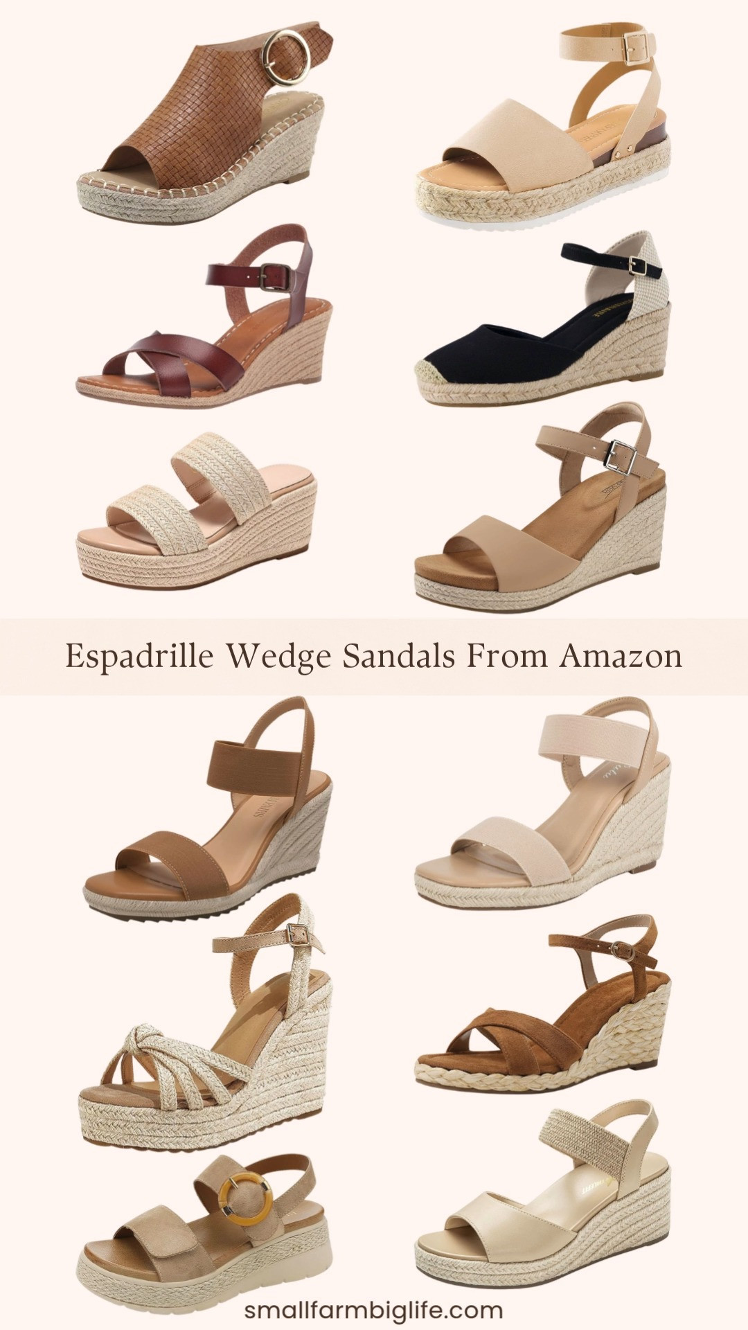 Espadrille wedge sandals are my absolute favorite summer shoe and Amazon has the most beautiful styles at unbeatable prices right now! From classic platform espadrilles and low wedge styles to ankle strap versions, closed toe wedges, and open toe designs in every shade of tan, brown, natural, and black, there is a perfect pair for every outfit and every occasion this spring and summer. So comfortable, so versatile, and so easy to wear all day long. Linking all my favorites below! 

 #LTKgrwm #LTKootd #LTKSeasonal