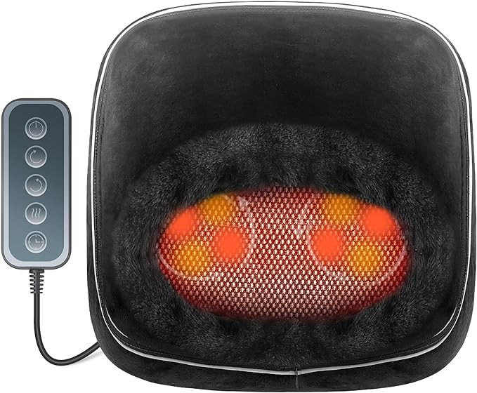 Neuksso Shiatsu Foot Massager Machine, 2-in-1 Foot and Back Massager with Heat, Kneading Foot Mas... | Amazon (US)