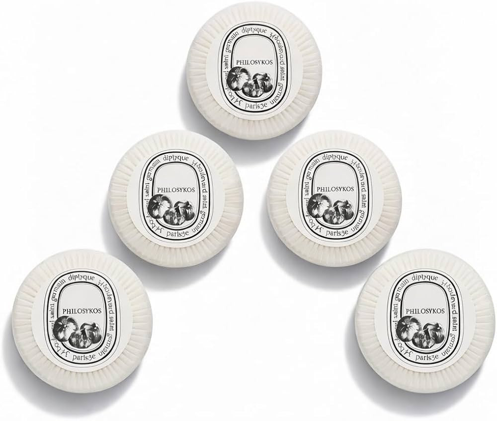 Diptyque Philosykos Scented Soap 5-Piece Set – 30g 1.05 ounces each - Round Bars – Pleat-Wrap... | Amazon (US)