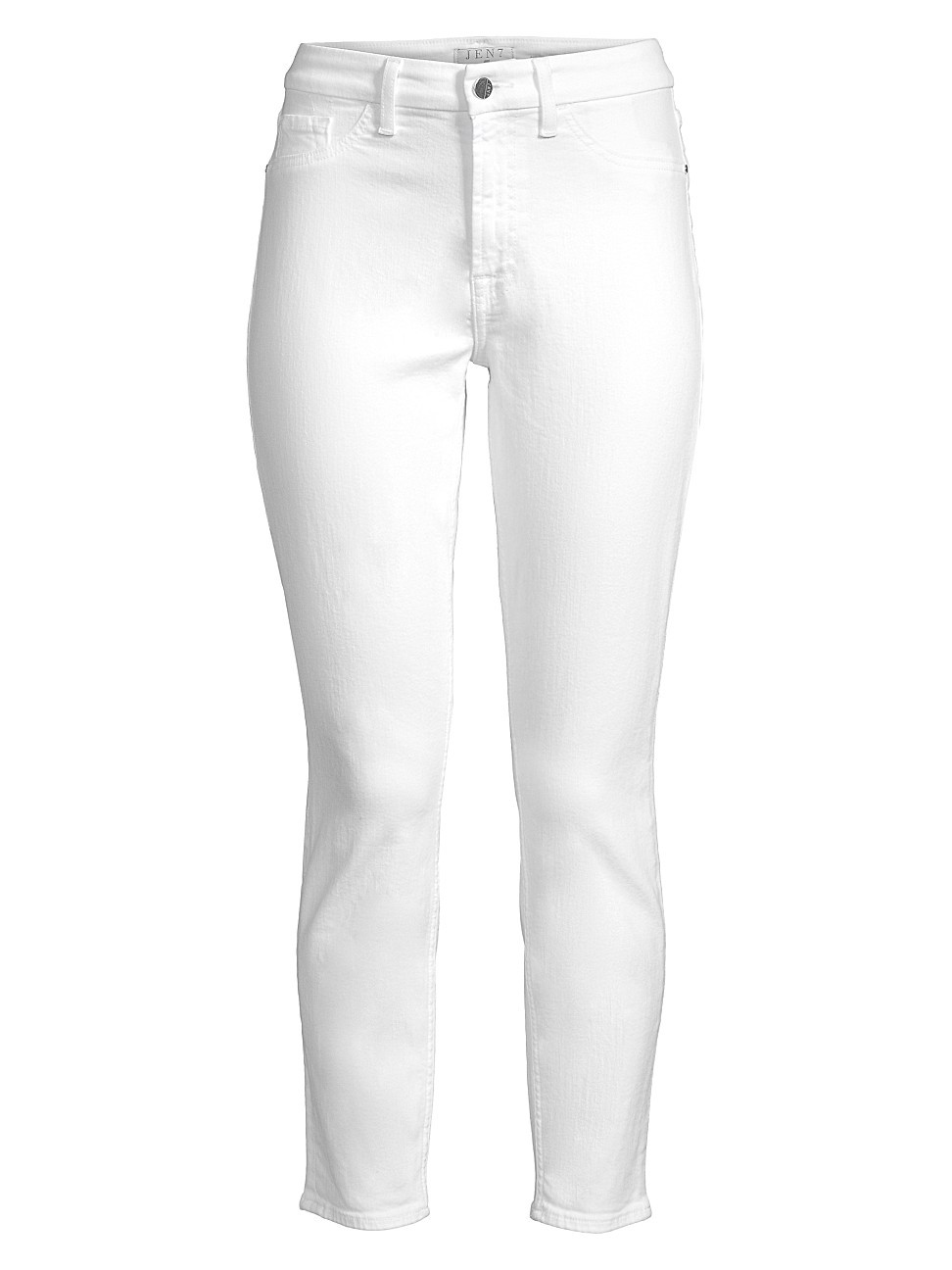Jen7 Women's Mid-Rise Ankle Skinny Jeans - White Denim - Size 2 | Saks Fifth Avenue