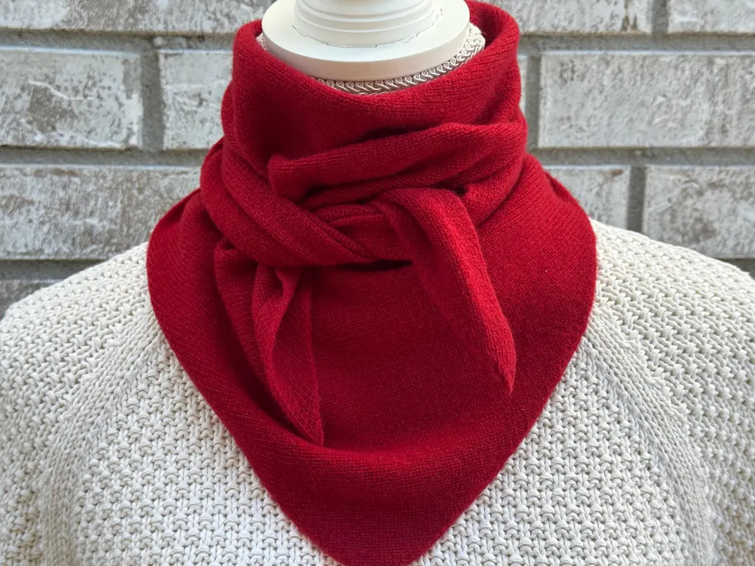 Cashemere Head Scarf, Triangle Head Scarf, Gift for her, Neck Warmer Scarf, Handmade Scarf, Warm ... | Etsy (US)