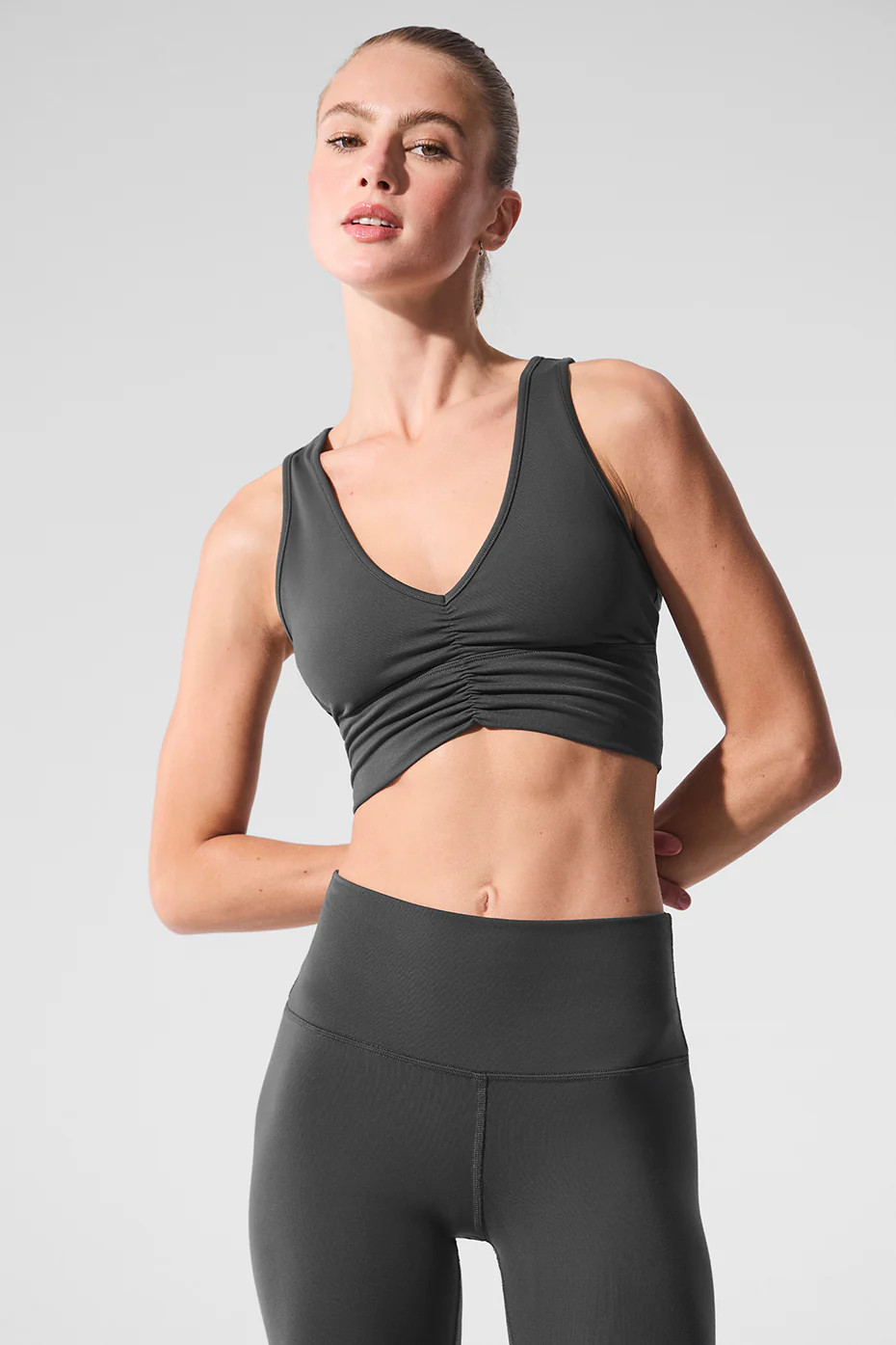 ALO | Wild Thing Bra in Anthracite, Size: XS | Alo Yoga