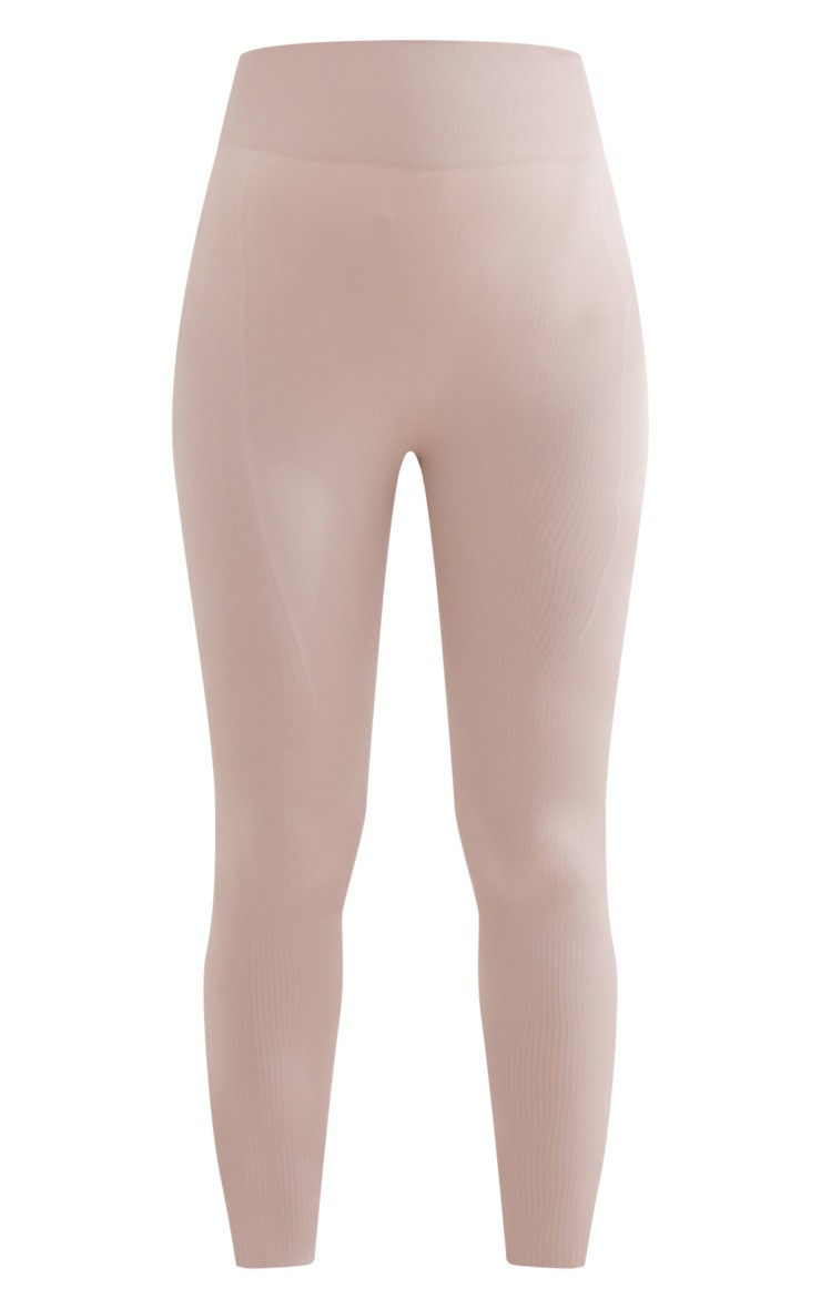 Maternity Stone Snatched Rib High Waisted Active Legging | PrettyLittleThing US