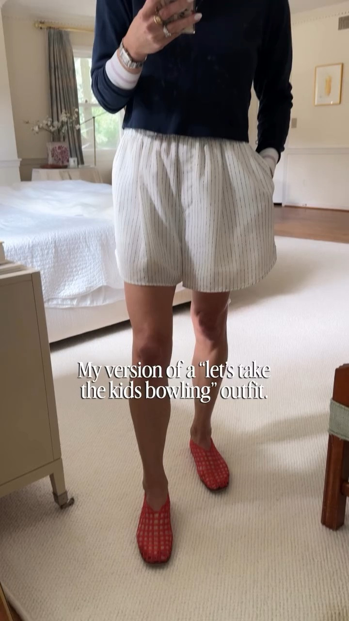 The best outfits don’t fit into one category✨

Here I mixed something preppy, something polished, something trendy, and something unexpected. 

The best outfits feel collected, not coordinated.

* Preppy: rugby polo
* Polished: collar and navy color palette
* Trendy: boxer shorts
* Unexpected: red mesh flats

#LTKootd #LTKmomlife #LTKSaleAlert