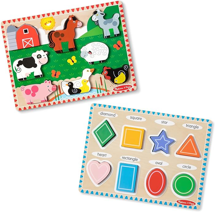 Melissa & Doug Chunky Puzzle Bundle | Amazon (US)
