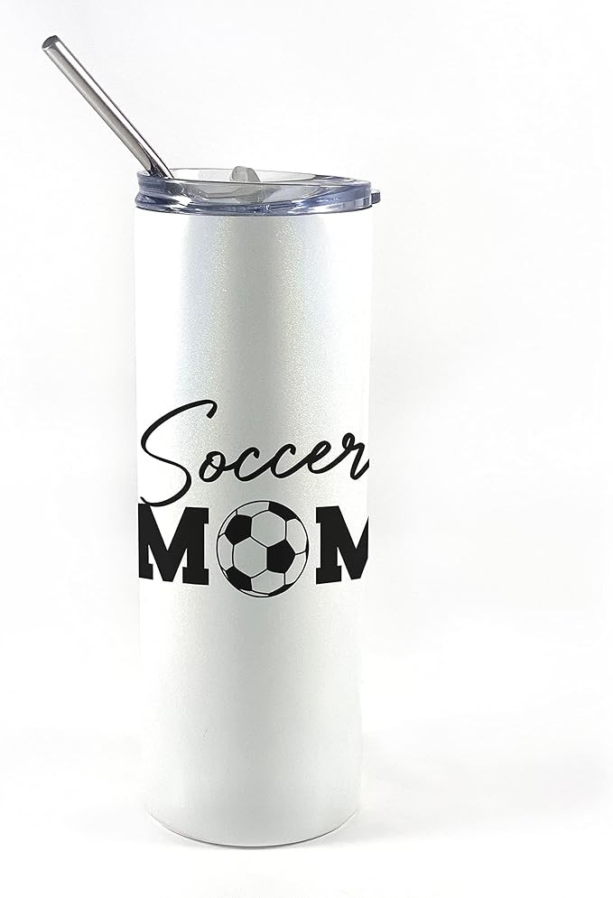 Soccer Mom – Iridescent Finish – One 20 oz Iridescent Stainless Steel Travel Tumbler with Str... | Amazon (US)