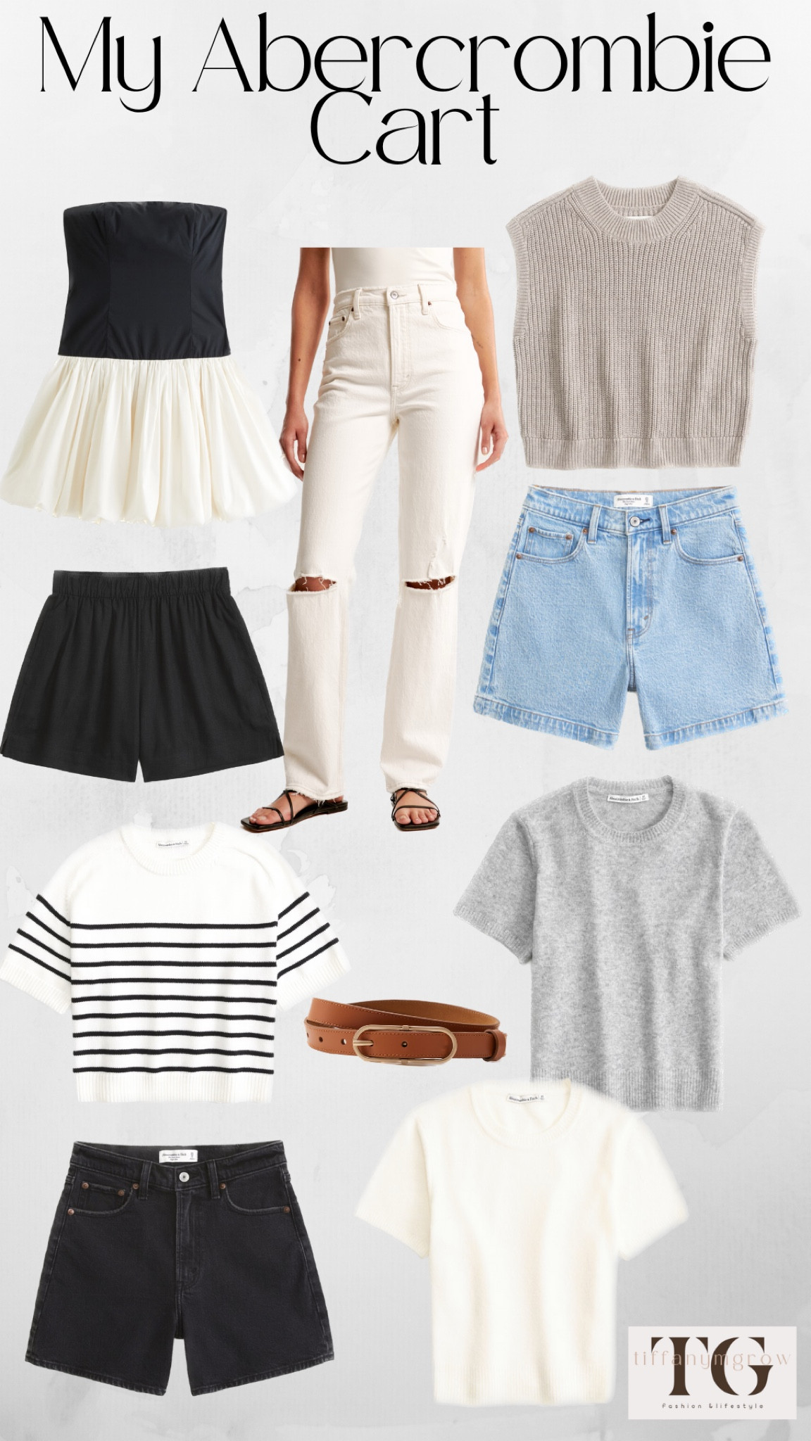 My current Abercrombie cart full of neutral elevated basics 

Ultra high rise 90s straight cream denim
Crew sweater tee
Crew shell sweater
High rise dad short 
LuxeLoft sweater tee

#LTKStyleTip #LTKFindsUnder50 #LTKFindsUnder100