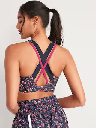 Medium Support PowerSoft Strappy Sports Bra for Women | Old Navy (US)