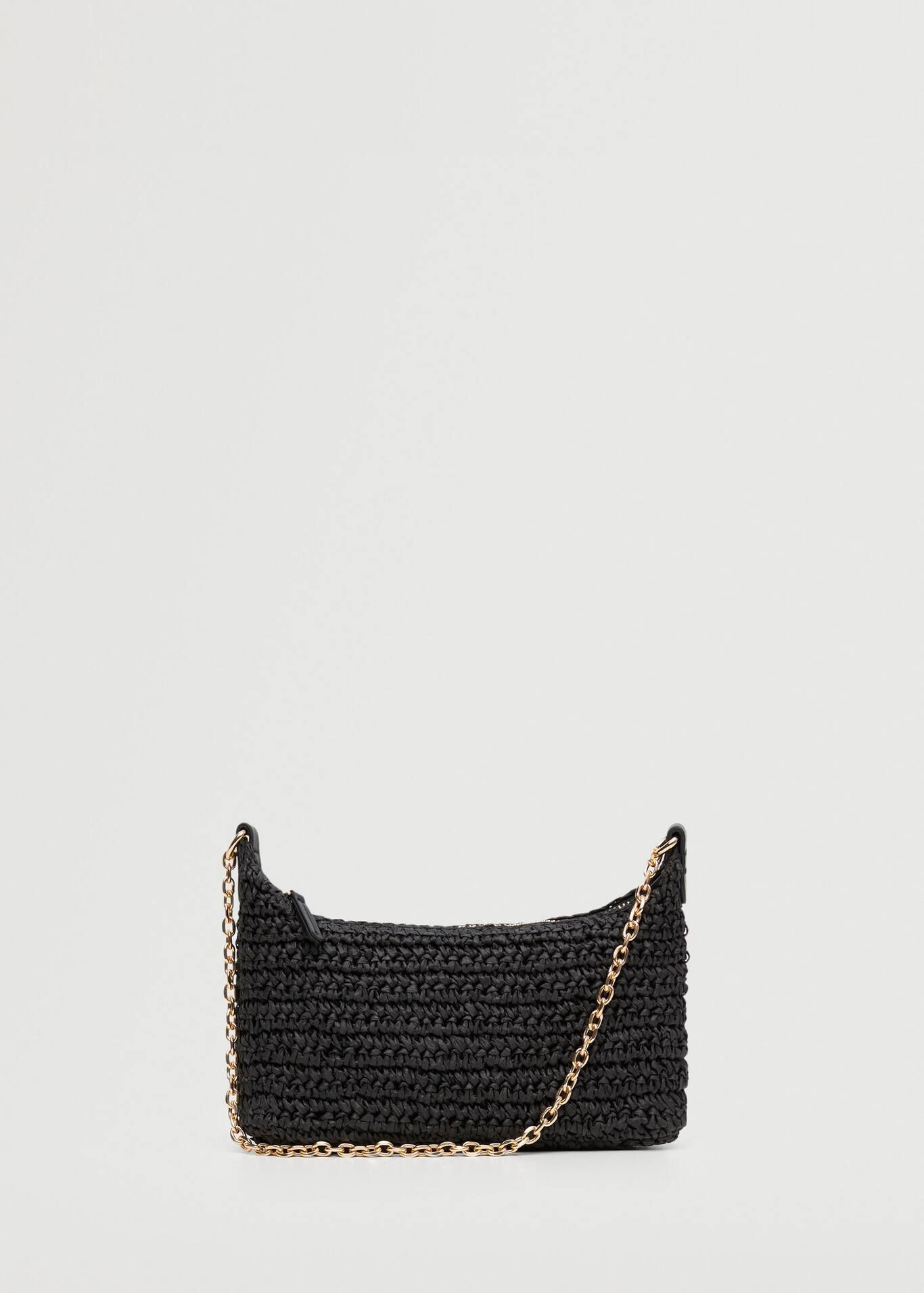 Raffia baguette handbag | MANGO (US)
