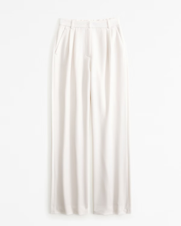 Curve Love A&F Sloane Tailored Wide Leg Pant | Abercrombie & Fitch (US)