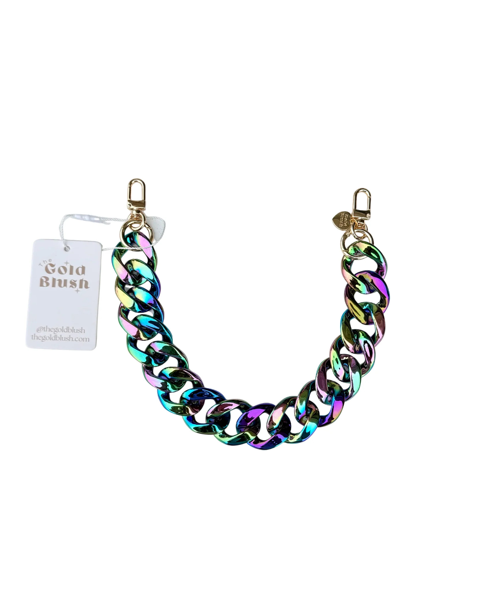 Acrylic Luxe Bag Chain | 18" Multi-Use Handle, Strap & Décor | The Gold Blush