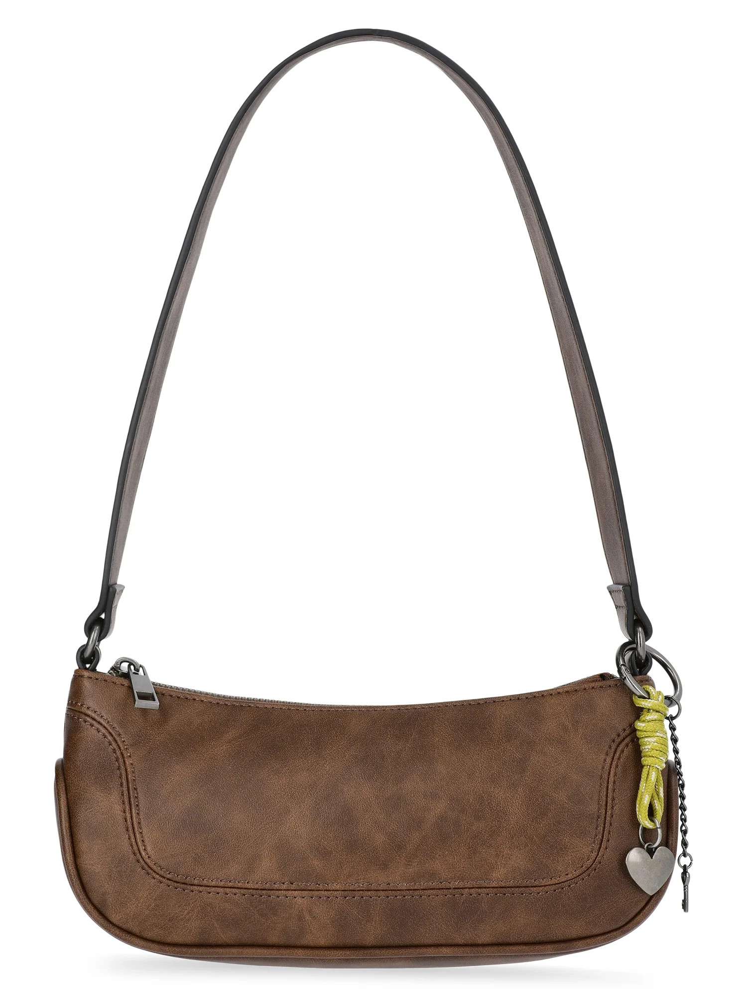 No Boundaries Women's Faux Leather Moto Shoulder Bag | Walmart (US)