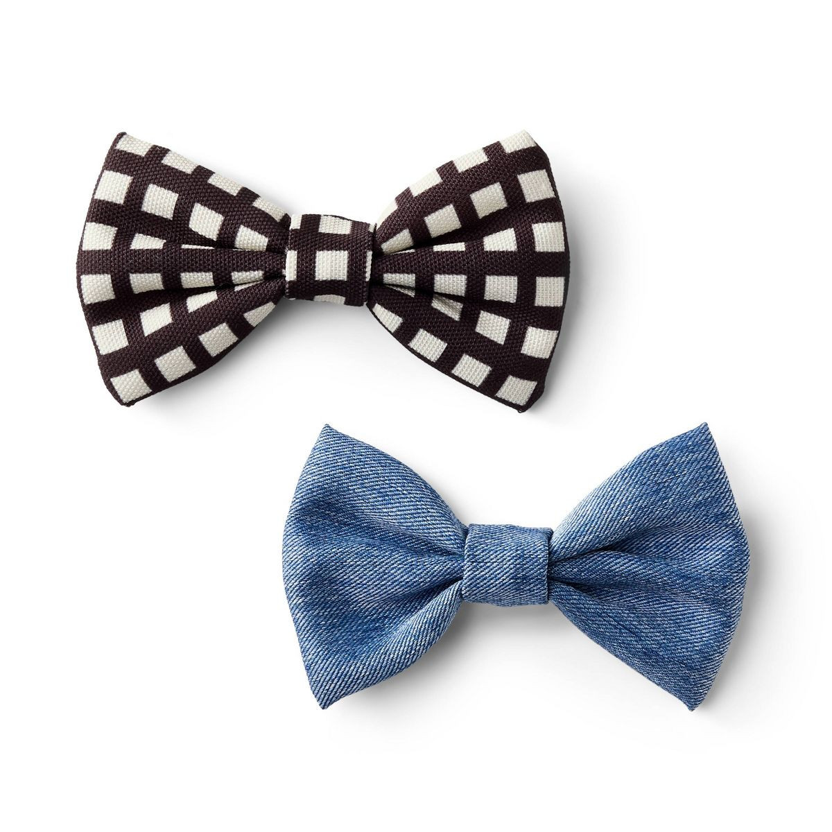 Dog and Cat Bowtie Set - Squares/Blue Twill - The Cuddle Collab with Zelda, Titus & Brave | Target