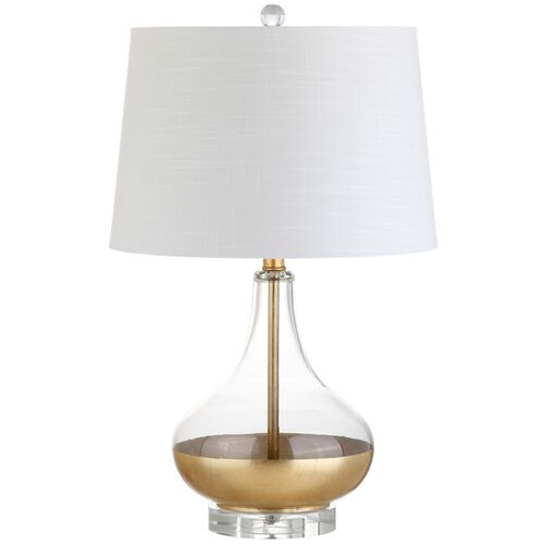 Nova Dipped Table Lamp, Clear/Gold | One Kings Lane