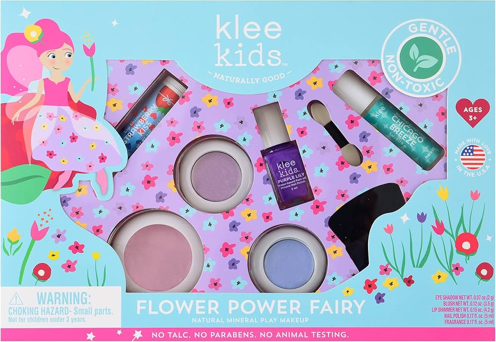 Luna Star Naturals Klee Kids Deluxe Play Makeup Kit. Gentle and Non-Toxic. Made in USA. (Flower P... | Amazon (US)