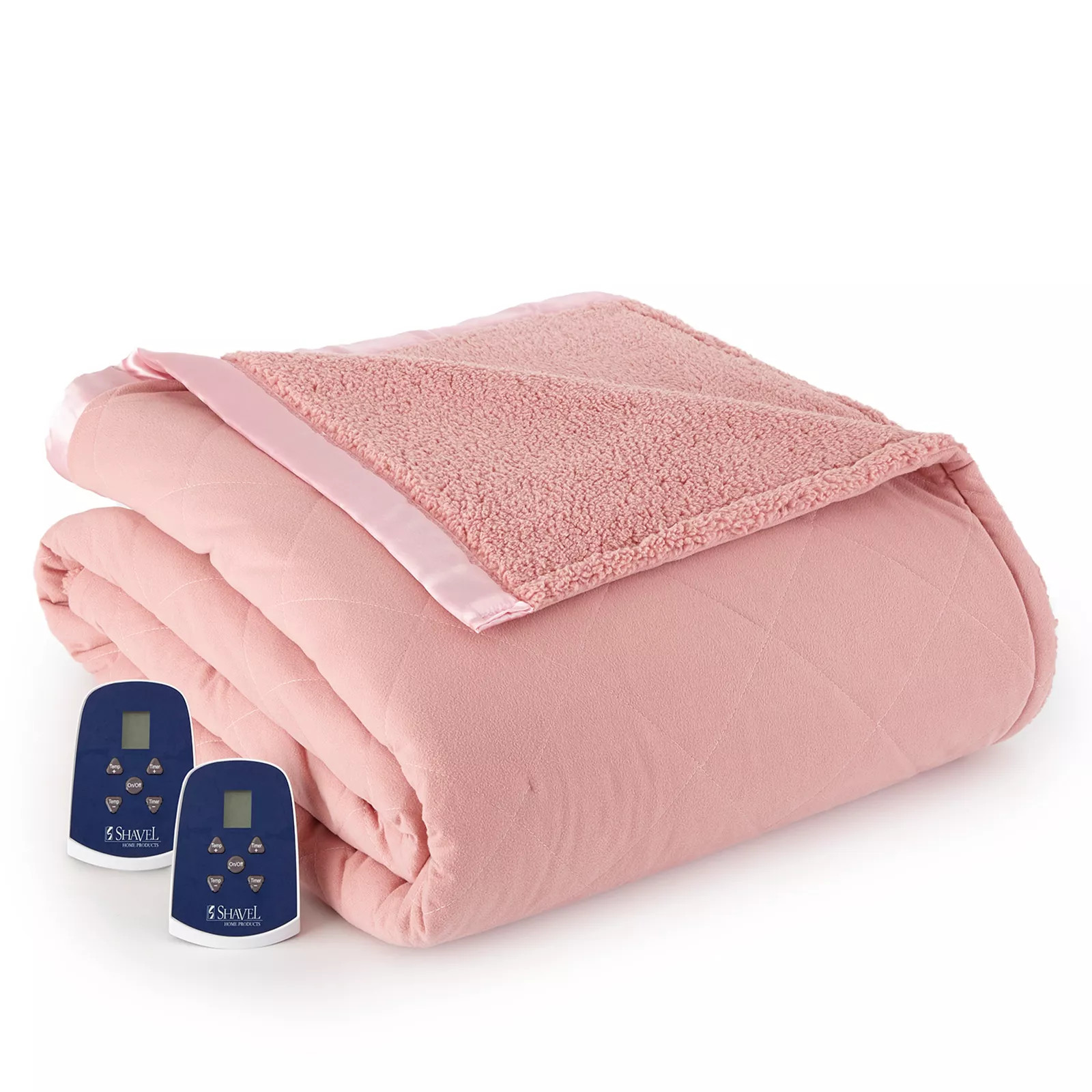 Micro Flannel to Sherpa Heated Blanket, Red, Queen | Kohl's