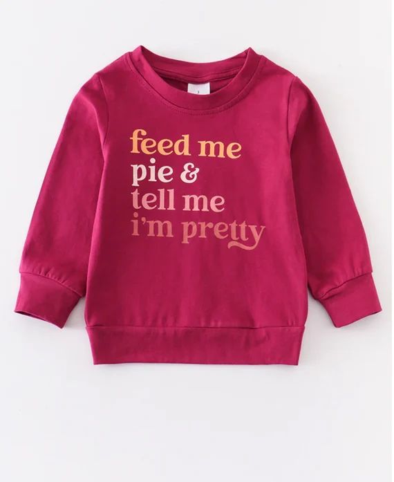 Hot Pink Thanksgiving Pullover Shirt  Feed Me Pie & Tell Me - Etsy | Etsy (US)