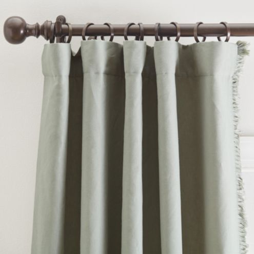 Everyday Linen Fringed Curtain Panels Set of 2 | Ballard Designs, Inc.
