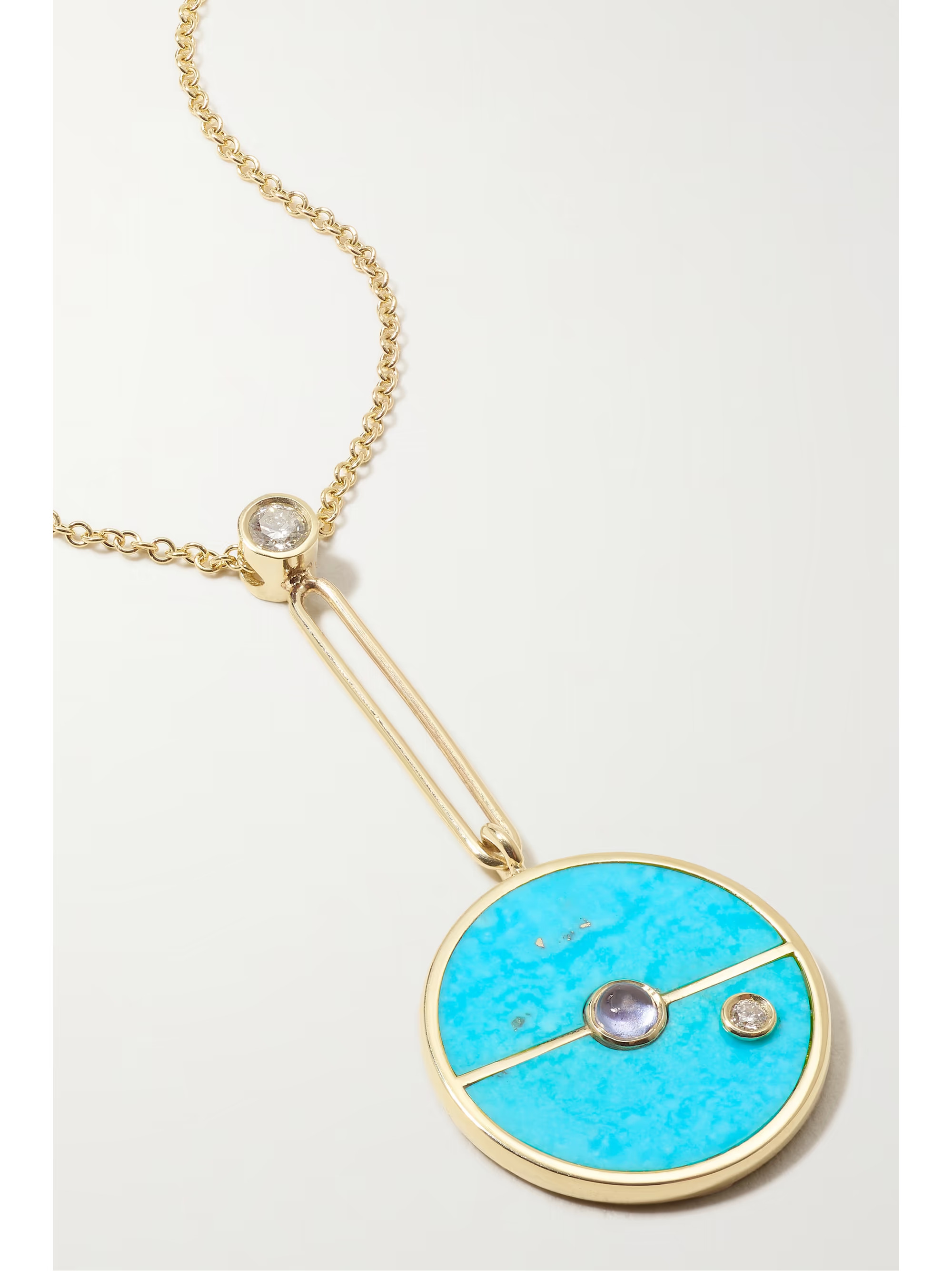 Compass 14-karat gold multi-stone necklace | NET-A-PORTER (US)