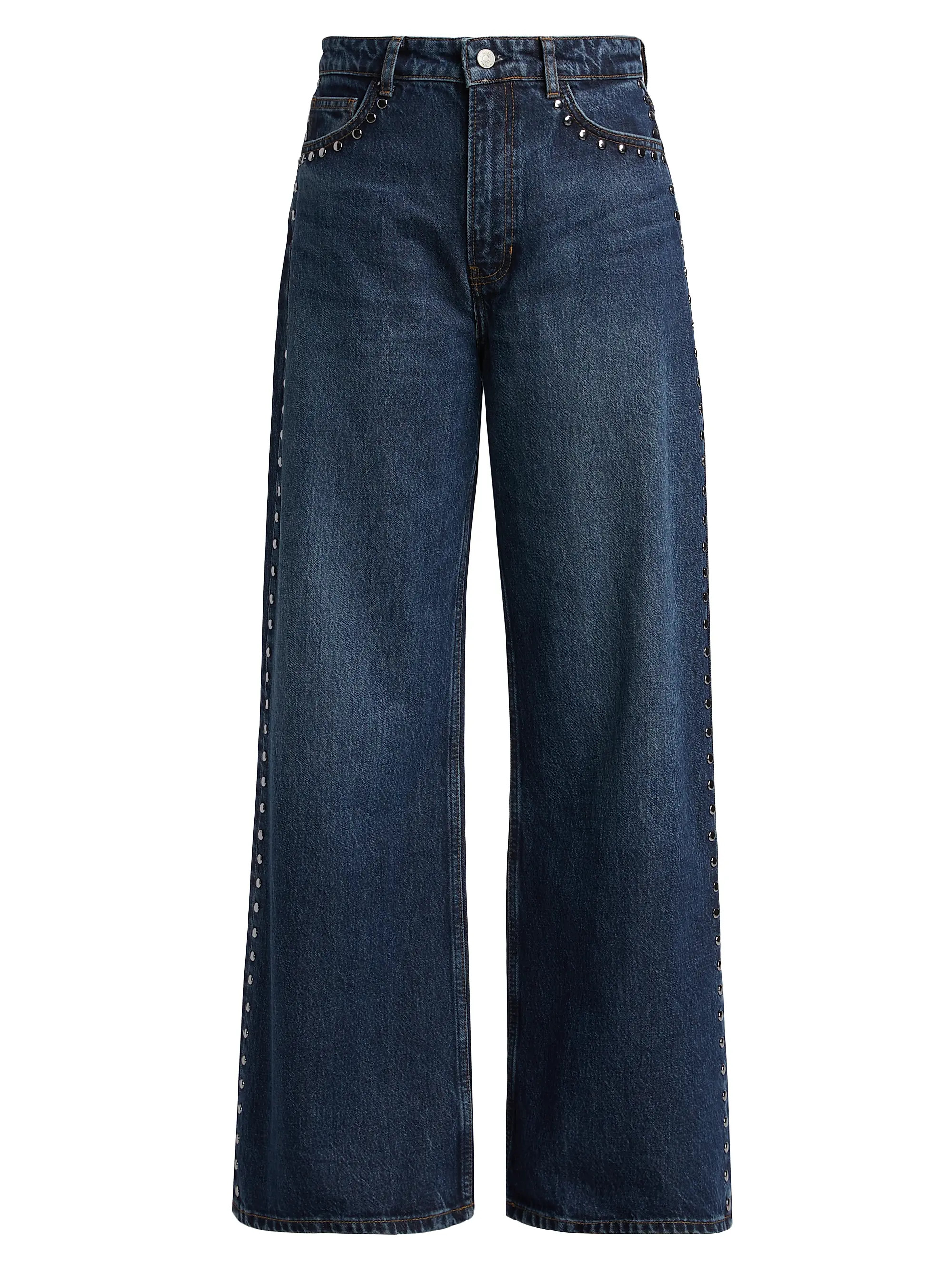 Cary Studded High-Rise Slouchy Jeans | Saks Fifth Avenue