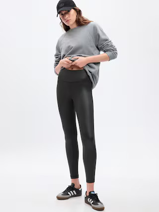 GapFit High Rise Recycled Power Lustre Full Length Leggings | Gap (US)