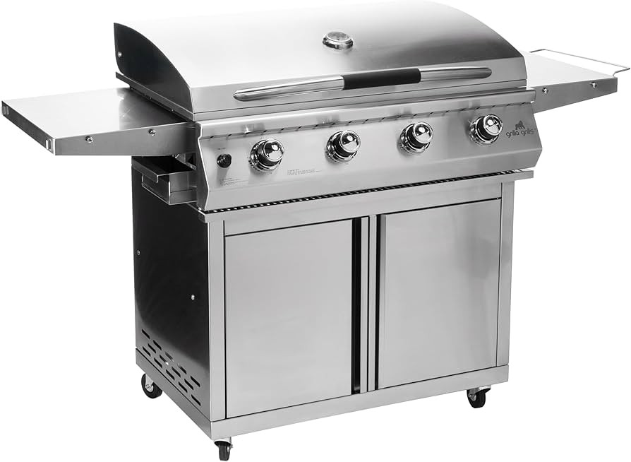GRILLA Primate Gas Grill & Griddle with Clearview Grease Management System, Heavy-Duty Stainless ... | Amazon (US)