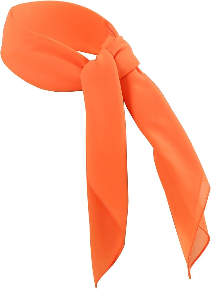 Jeoreey Chiffon Scarf Ribbon Neck Scarf Square Handkerchief for Women | Amazon (US)