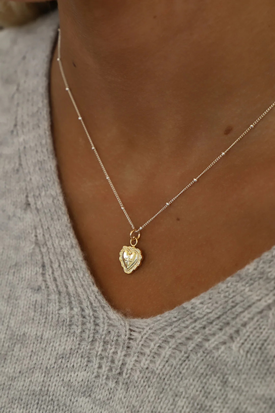 VINTAGE HEART AND CROSS CHARM | Katie Waltman Jewelry