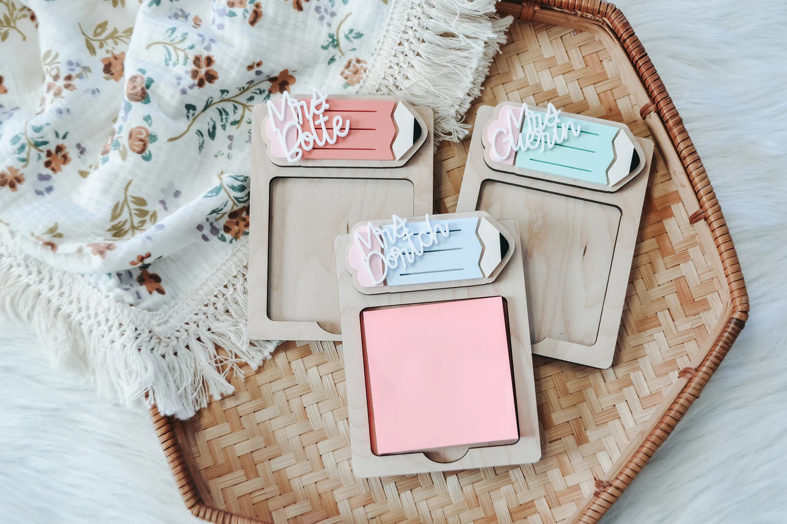 Sticky Note Holder, Post Note Holder for Teacher Appreciation Gift, Notes Holder, Teacher Gift fo... | Etsy (US)