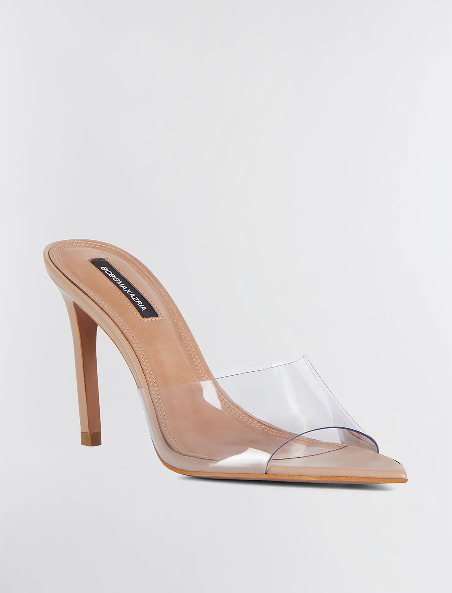 Tan/Clear Dana Sandal Heel | Shoes | BCBGMAXAZRIA | BCBG Max Azria 