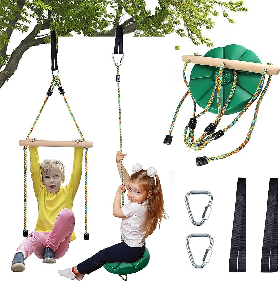 Swing for Kids Disc Swing Tree Swing Set Accessories Rope Swing Adjustable Swing Set with Monkey ... | Amazon (US)
