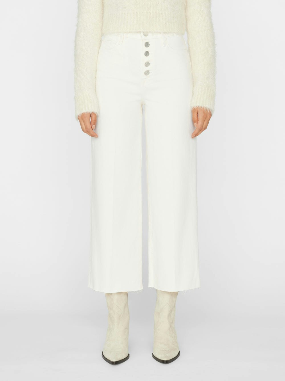 Ali High Rise Wide Crop -- Au Natural | Frame Denim