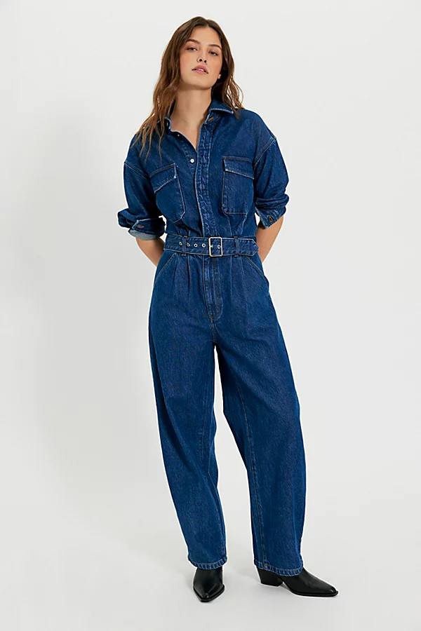 Rolla's Denim Barrel Jumpsuit | Free People (Global - UK&FR Excluded)