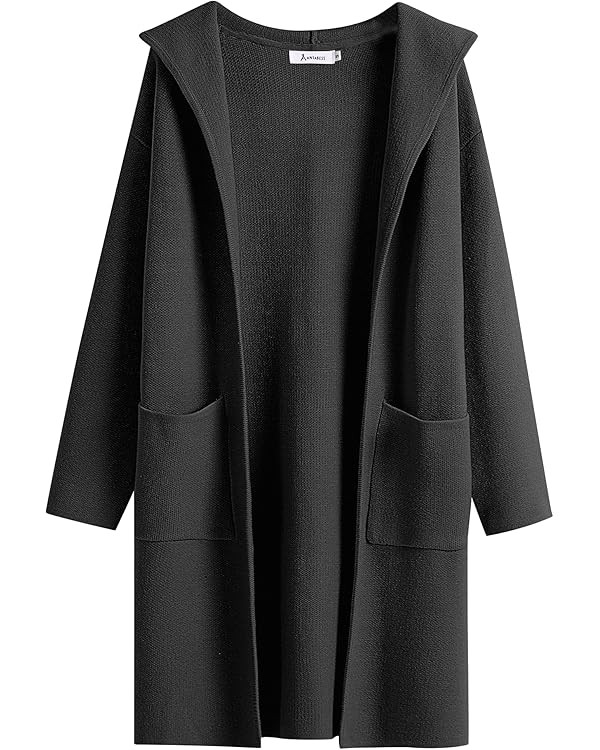 ANRABESS Cardigan for Women Open Front Oversized Hoodie Sweater Coat Casual Pockets Knit Coatigan... | Amazon (US)