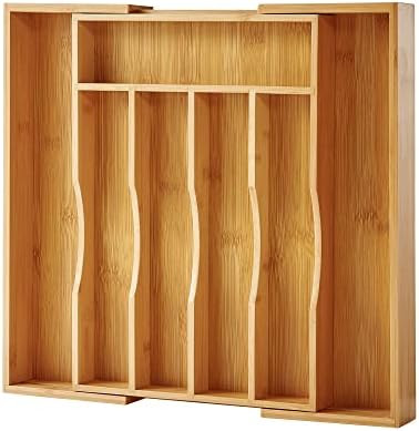 oridom Expandable Bamboo Kitchen Drawer Organizer for Cutlery and Utensils, Adjustable Bamboo Woo... | Amazon (US)