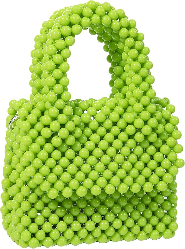 YUSHINY Acrylic Beaded Macaron Color Cube Box Bag Evening Handbag with Detachable Strap Chain | Amazon (US)