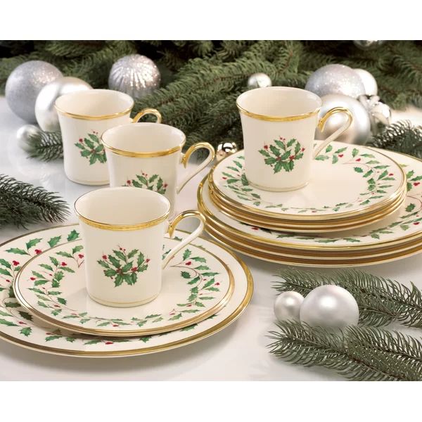 Lenox Holiday 12 Piece Dinnerware Set, Service for 4 | Wayfair North America