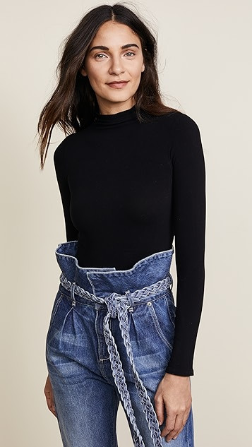 Ballet Mock Neck Thong Bodysuit | Shopbop