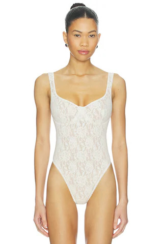 Hanky Panky Signature Lace Underwire Bodysuit in Marshmallow from Revolve.com | Revolve Clothing (Global)