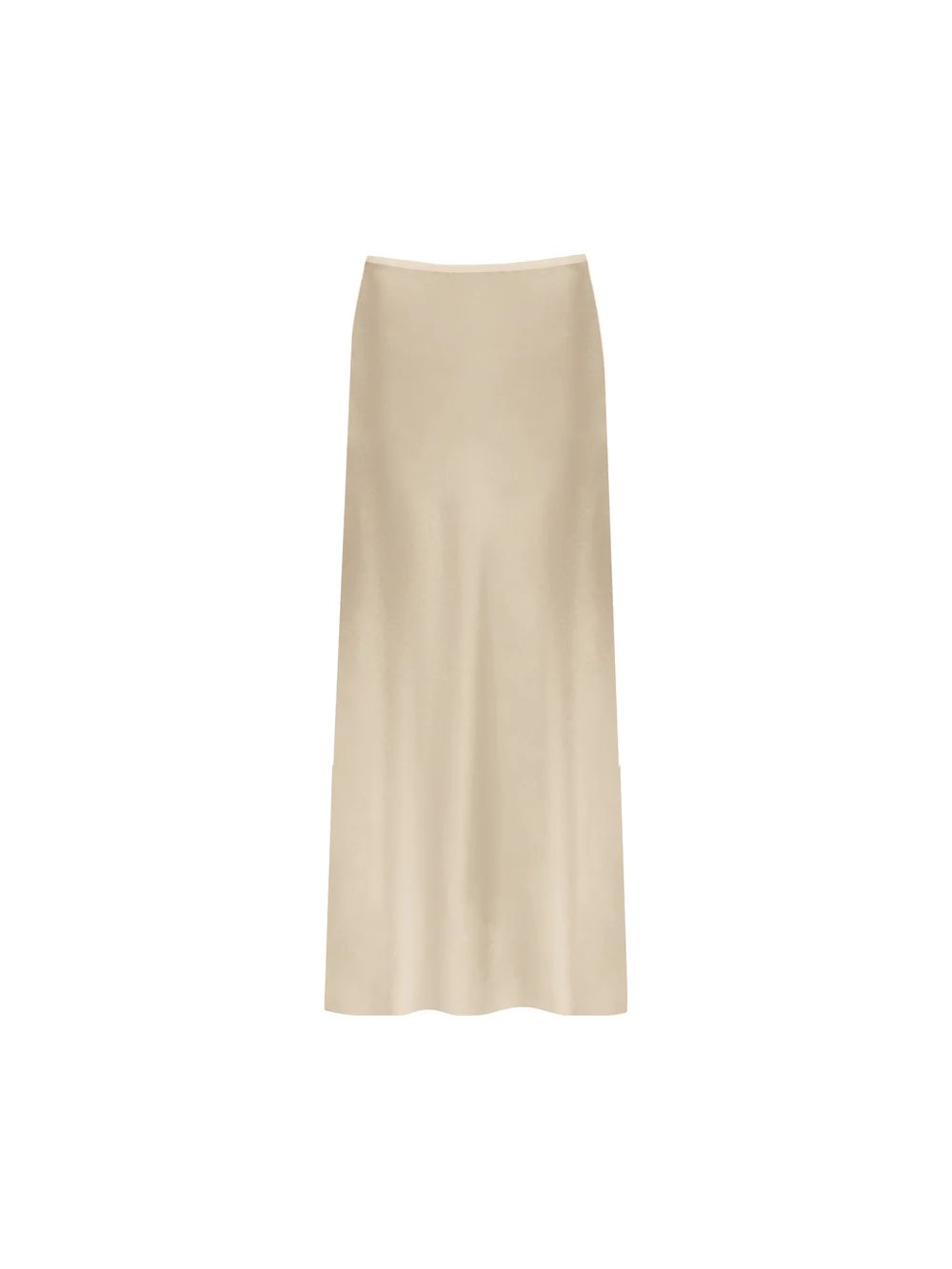 Light Gold Satin Bias Skirt | Ro&Zo