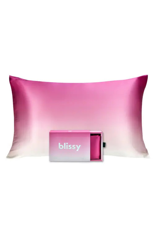 BLISSY Mulberry Silk Pillowcase in Pink Ombre at Nordstrom, Size King | Nordstrom