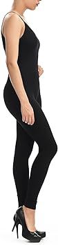 JJJ Women Catsuit Cotton Spaghetti Strapped Yoga Bodysuit Jumpsuit Reg/Plus Size | Amazon (US)