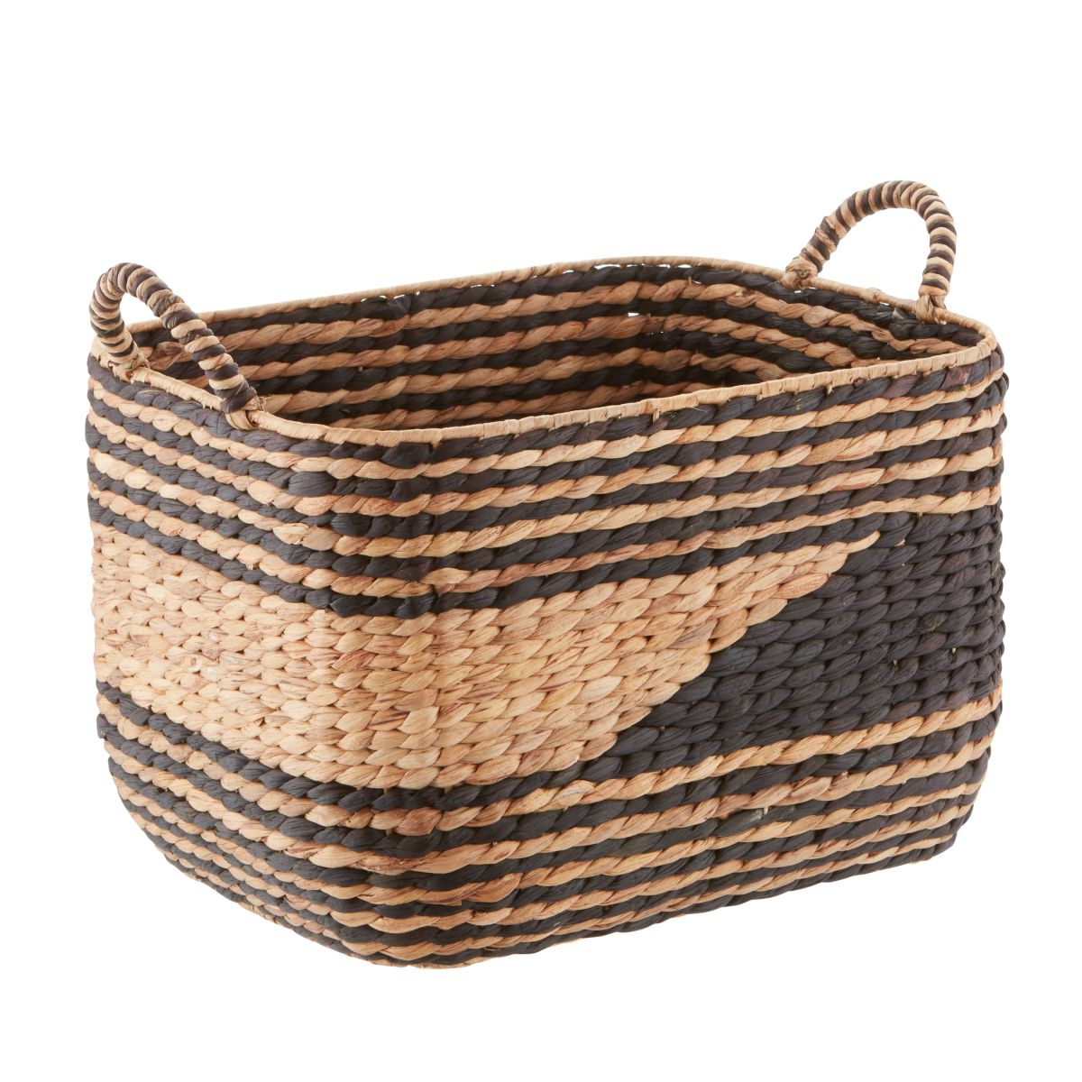 Black & Natural Water Hyacinth Storage Bins | The Container Store