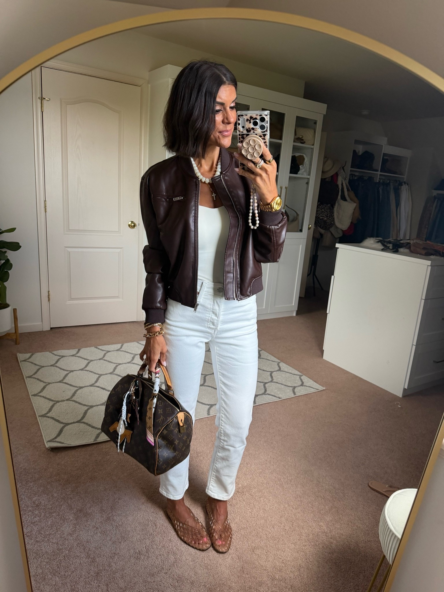 Size small in jacket, size xs in tank. Jeans size up one

#LTKdayinmylife #LTKootd #LTKgrwm