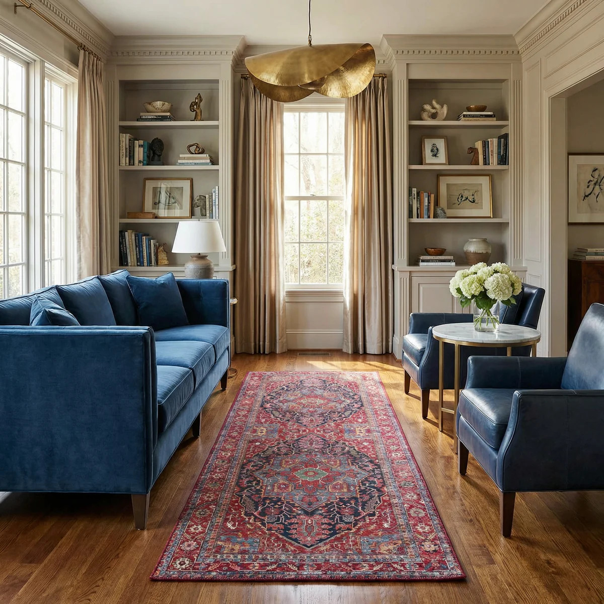 Pauline Red Medallion Performance Rug | Boutique Rugs