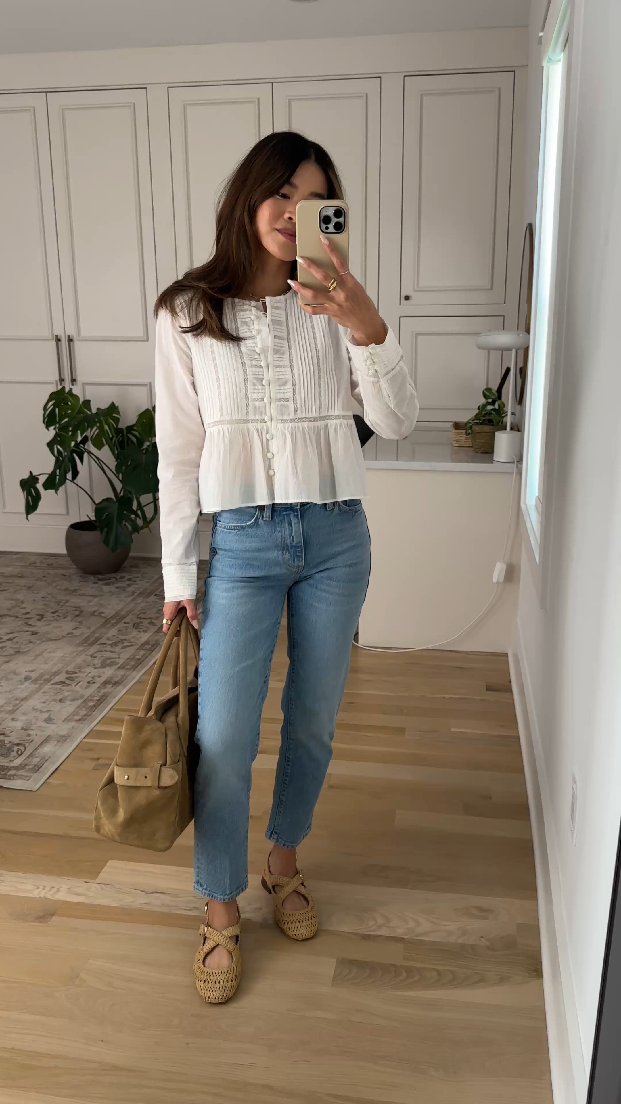 Sizing info:
•White blouse size 2 
•Cropped fitted jeans size 24 in Vintage Light Blue 

petite fashion, get dressed with me, outfit inspiration, ootd, nashville outfit, Nashville influencer, petite style, vacation style, casual outfits, mom style, petite pants, spring outfits, spring outfit info, spring pants, spring outfit idea, spring top, spring bag, spring tank, spring shoes, summer pants, petite pants, cropped pants, aritzia pants, aritzia jeans, spring jeans, summer jeans, jeans, petite jeans,  

 @Aritzia 

#LTKPetite #LTKootd #LTKSeasonal