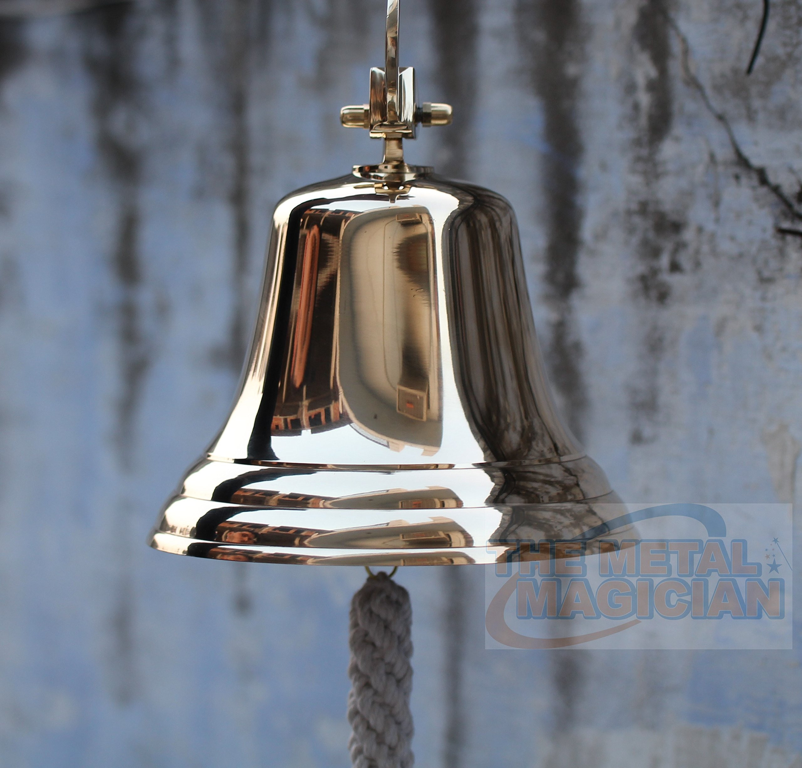 4" Solid Brass Bell Quality Marine Wall Mounted Ship Hanging Bell Perfect for Dinner, Indoor, Out... | Amazon (US)