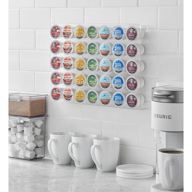 The Home Edit 35 Pod Capacity K-Cup Coffee Storage Organizer Drawer Clear Plastic | Walmart (US)