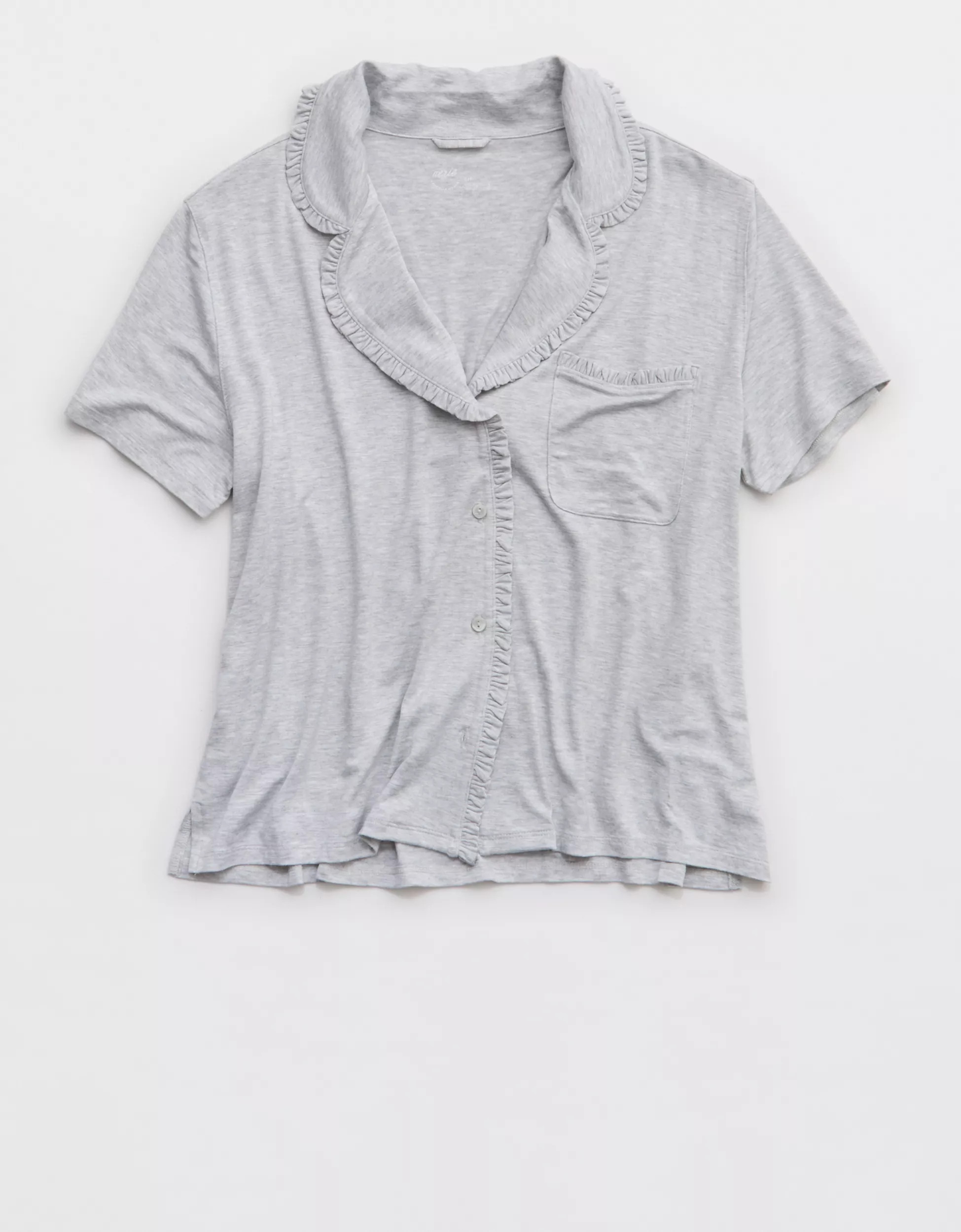 Aerie Real Soft® Ruffle Pajama Shirt | Aerie